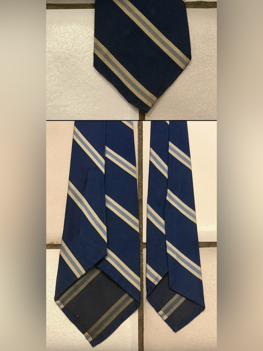 Vintage 50s 60s Unbranded all Silk Tie Untipped Hand Edges